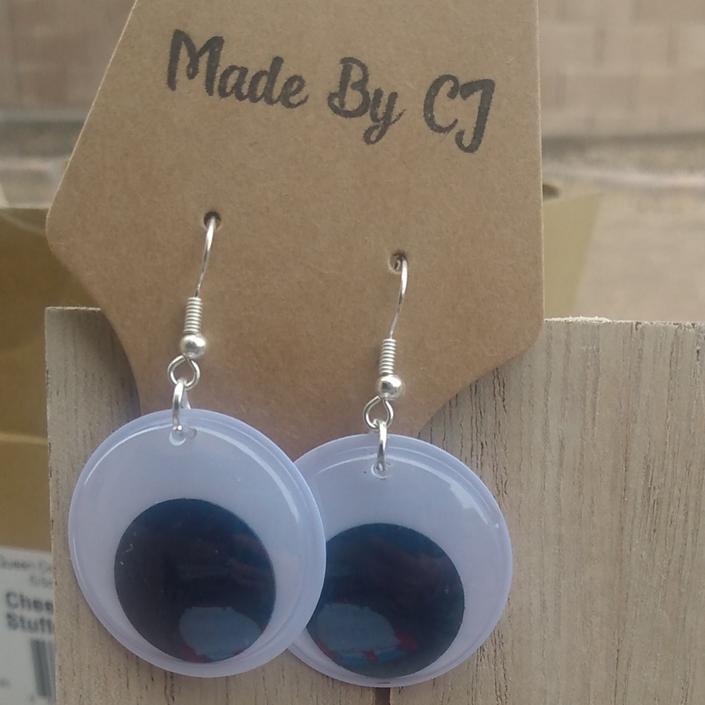 💙Googly Eye Earrings! Funny goofy jewelry MadeByCJ